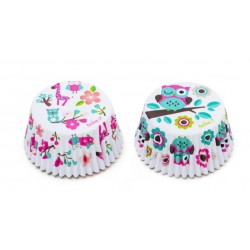 capsula cupcake "búho y jirafa" - 36p - 50 x 32 mm - Decora