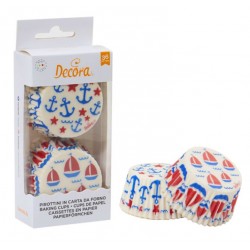 cupcakecups paper - "sail" - 36pcs - 5 x 3.2 cm - Decora