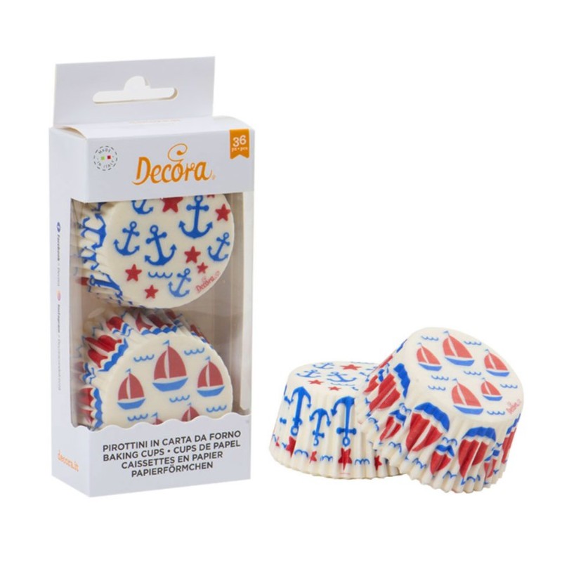 cupcakecups paper - "sail" - 36pcs - 5 x 3.2 cm - Decora