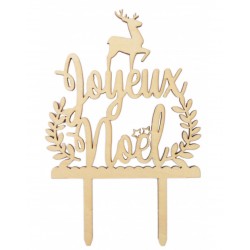 topper de madera - "Joyeux Noël" - ScrapCooking