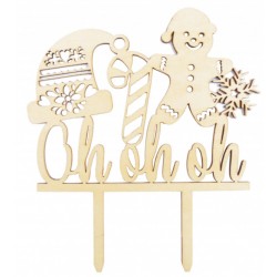 topper de madera - "OH OH OH" - ScrapCooking
