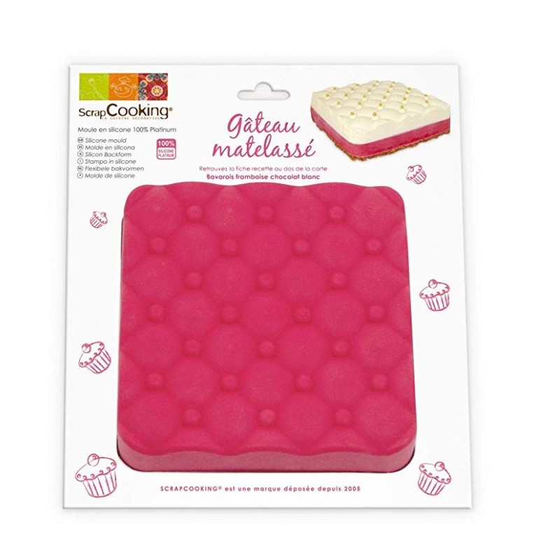 Silicone cake mold quilted square - ScrapCooking