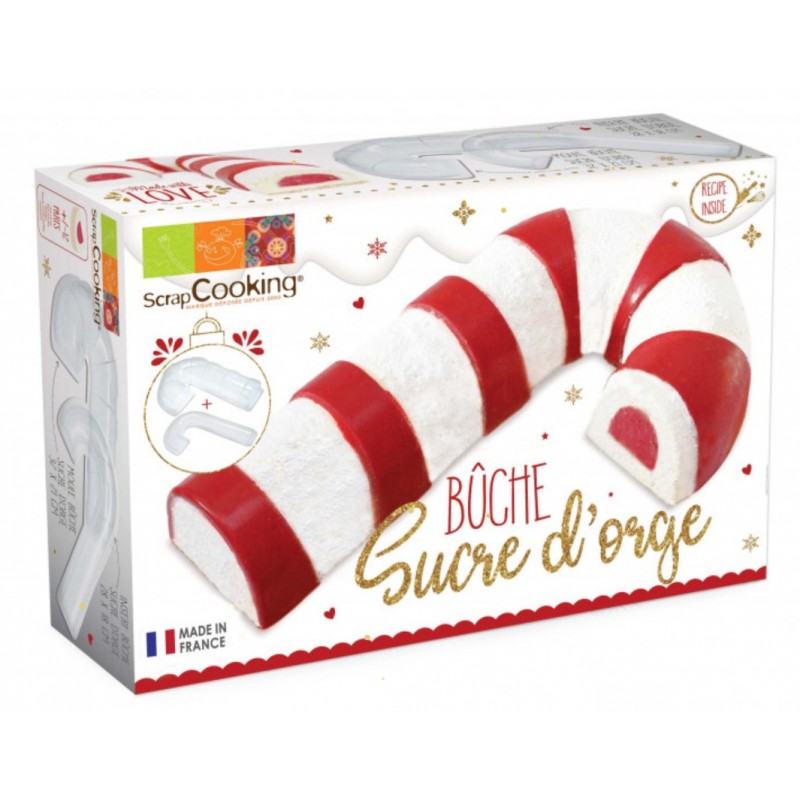 semi rigid log mold "candy cane" + insert - ScrapCooking