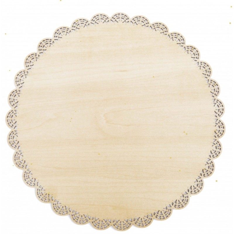 piatto in legno e pizzi per torte Ø 29 cm - ScrapCooking