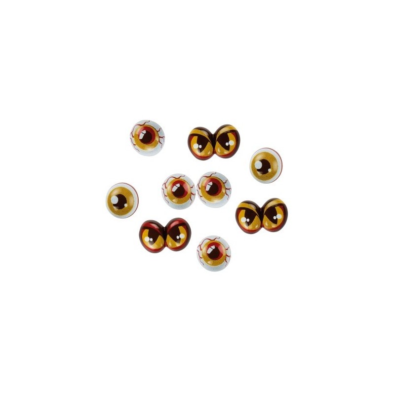 assortiment de 96 yeux de monstre, chocolat noir -  Günthart
