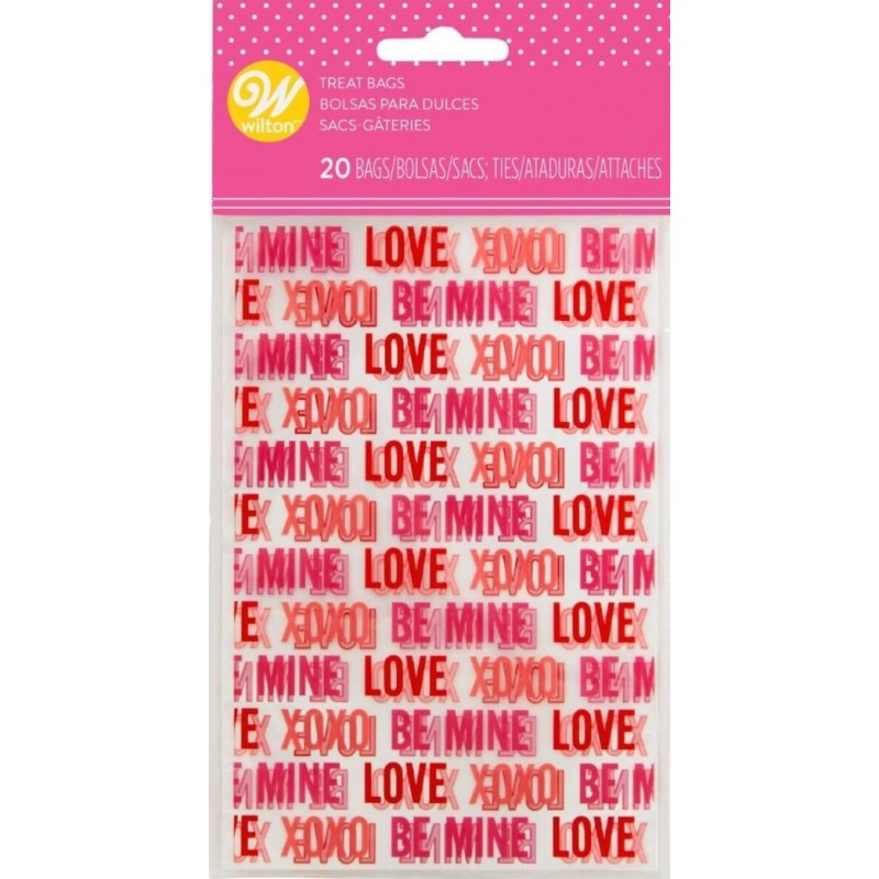 20 mini bolsitas de confitería "love" - Wilton