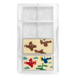 chocolate mold "airplane & helicopter tablet" - Decora