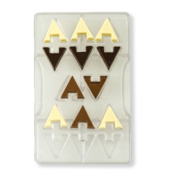 molde de chocolate "triángulo entrelazado" - Decora