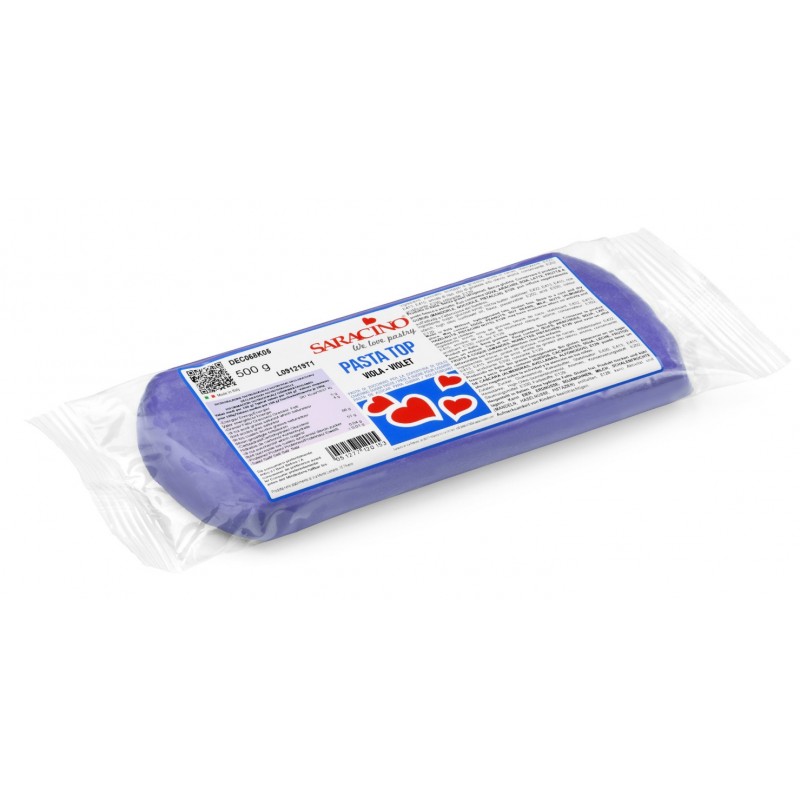 Pâte à sucre "Pasta Top" violet - 500g - Saracino