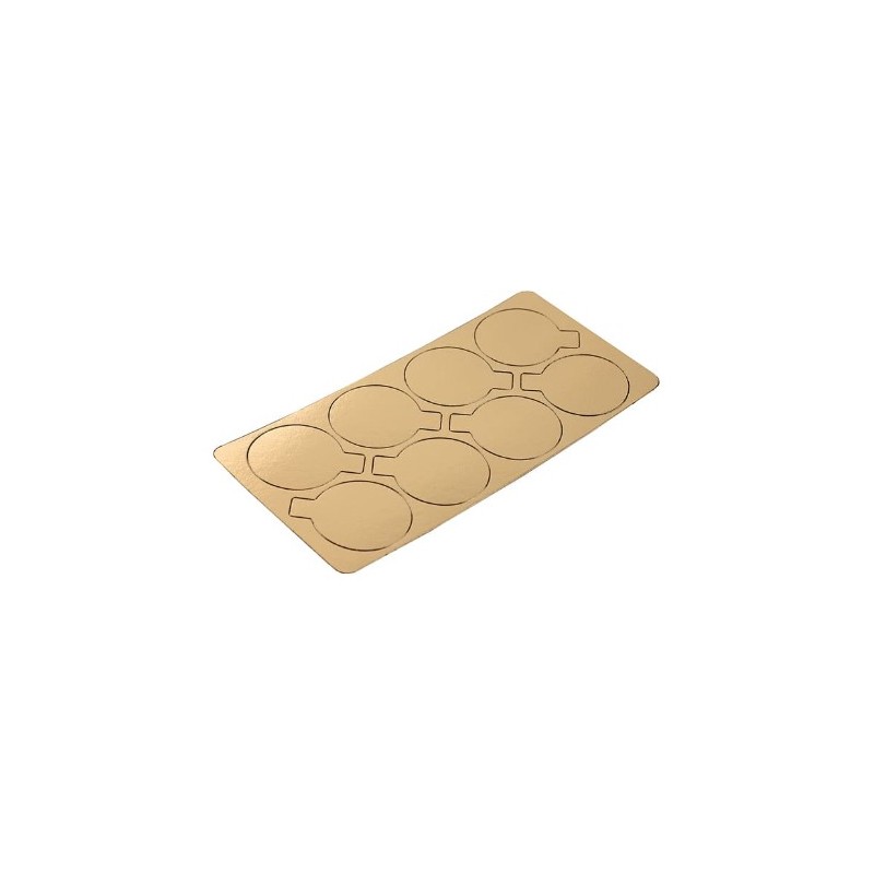 mini cartón dorado - redondo - Ø 7 cm
