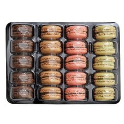 calage & couvercle pour 20 macarons