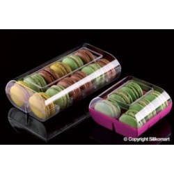 caja para 12 macarons - fucsia - Silikomart