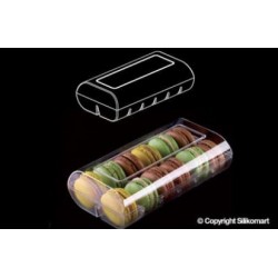 caja para 12 macarons - transparente - Silikomart