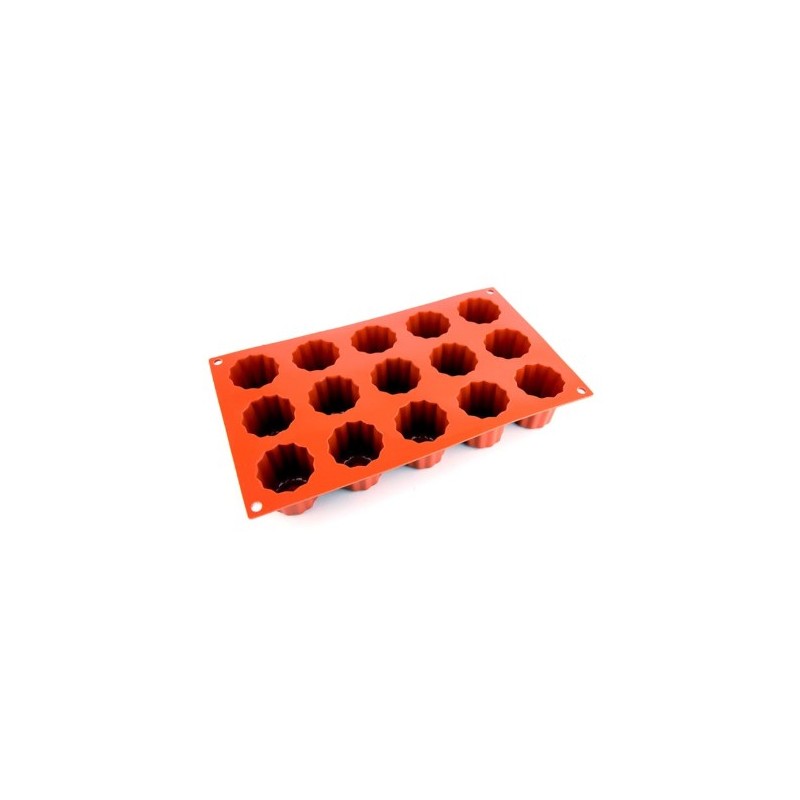 Silicone mold 15 fluted shape - Ø 4.5 x ht 4.5 cm - Silikomart