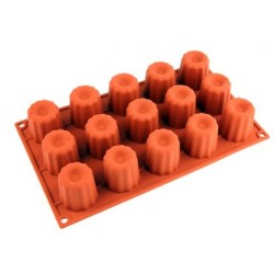 Silicone mold 15 fluted shape - Ø 4.5 x ht 4.5 cm - Silikomart