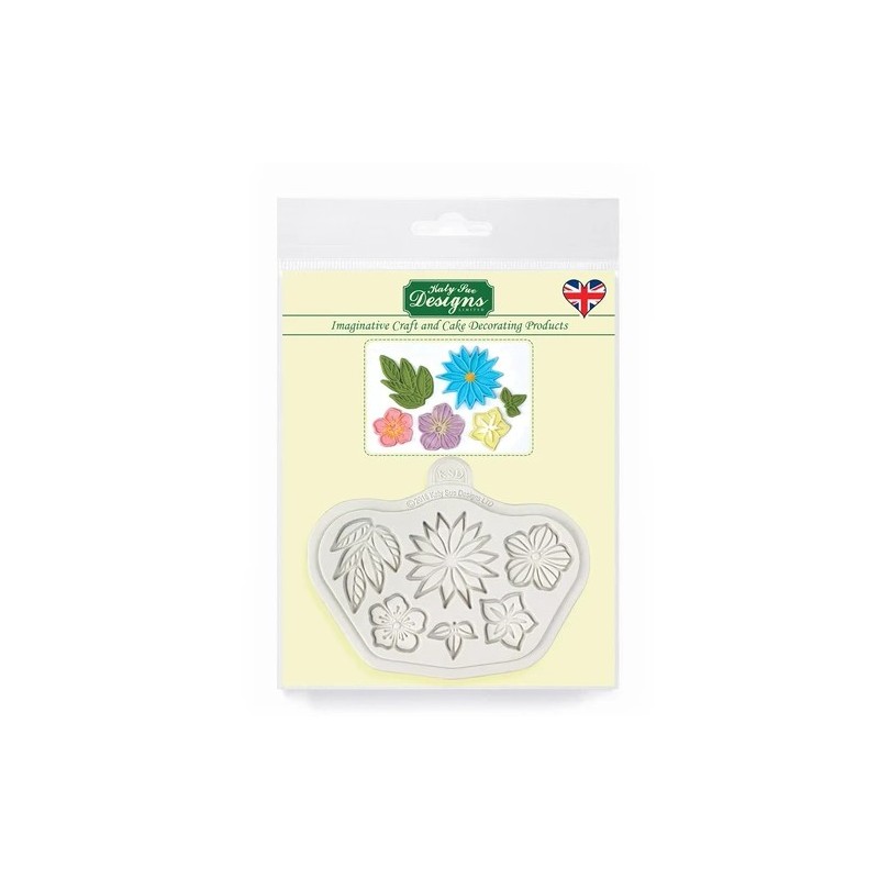 stylised flowers silicone mould - Katy Sue