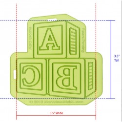 ABC blocks mold - Silicone Onlay - Marvelous Molds