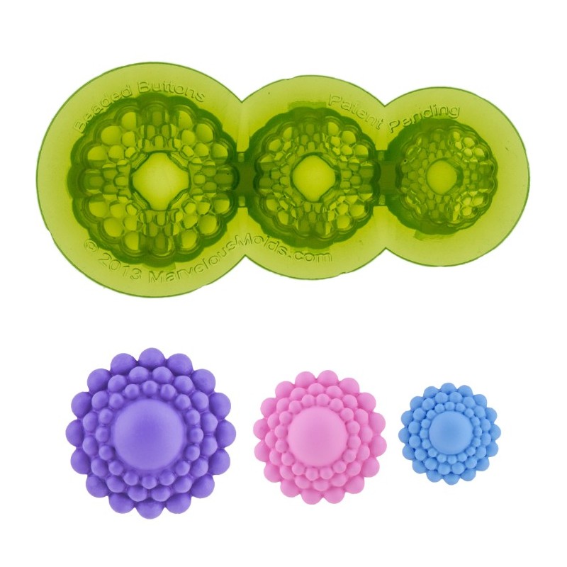 Moldes de botones con perlas - Marvelous Molds