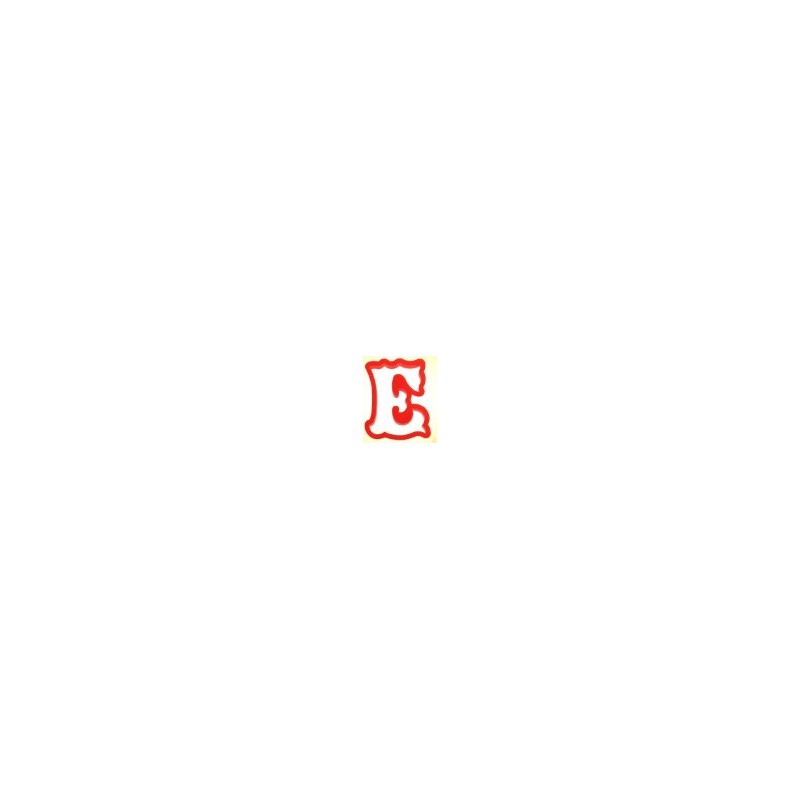 Cortador   letra E - 10,16 x 9,52 cm - CCutter