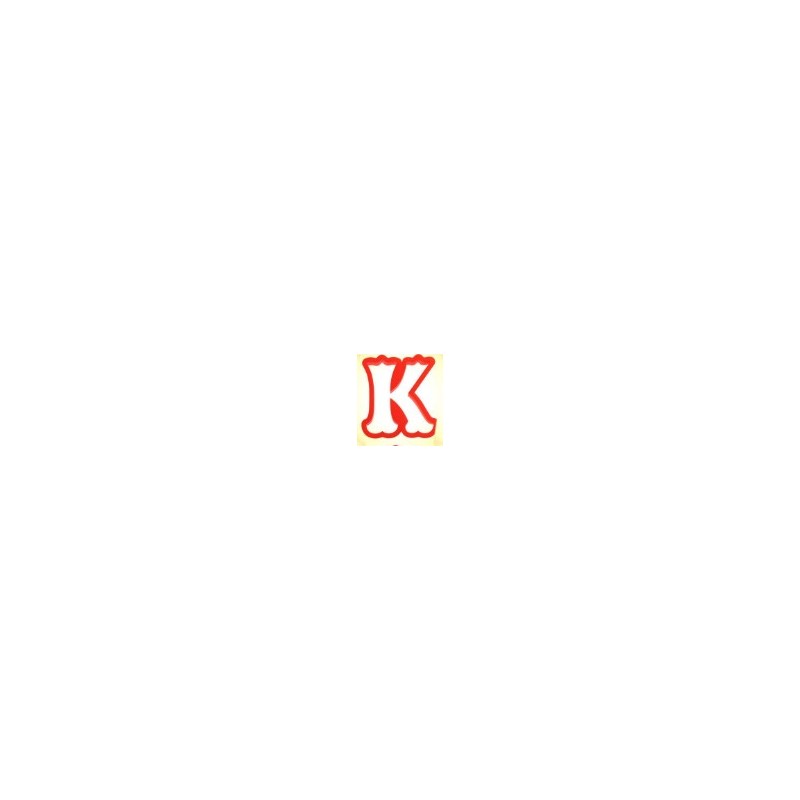 Cookie cutter letter K - 4" x 3,75" - CCutter