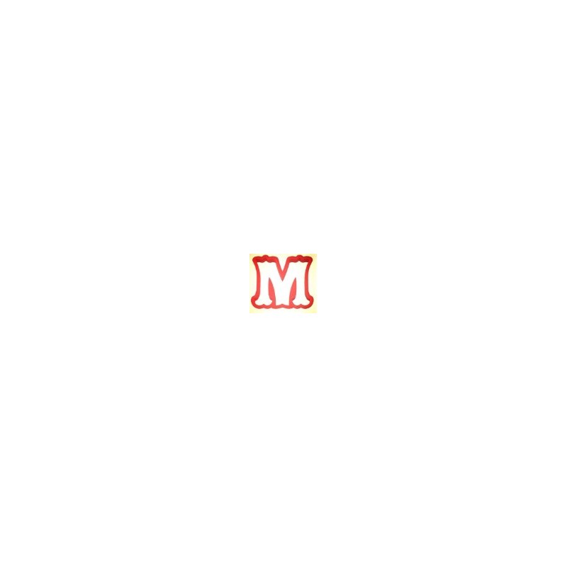 Tagliapasta  lettera M - 10,16 x 9,52 cm - CCutter