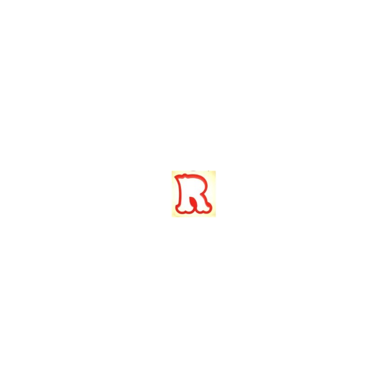 Cortador   letra R - 10,16 x 9,52 cm - CCutter