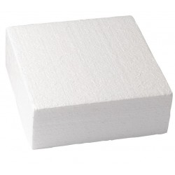 Polystyrene square 20,3 x 20,3 x H 5 cm (8" x 8" x H 2") - Culpitt
