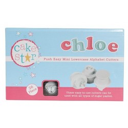 Alphabet mini, 26 pièces - Cutters Easy Push de Cake Star