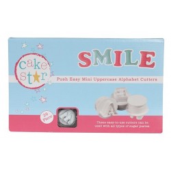 Mini Großbuchstaben Alphabet Set 26 Stück - Cake Star Push Easy Cutters