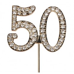 Topper diamante - oro - número 50 - Culpitt