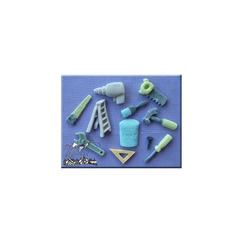 Molde de silicona - herramienta para retoques - Alphabet Moulds