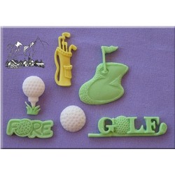 Molde de silicona - golf - Alphabet Moulds
