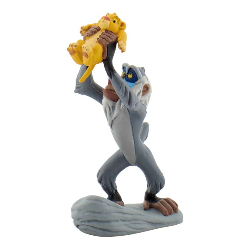 Figurine - Rafiki avec bébé Simba - Le Roi lion