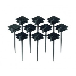 10 mini topper negro - graduado - 6 cm