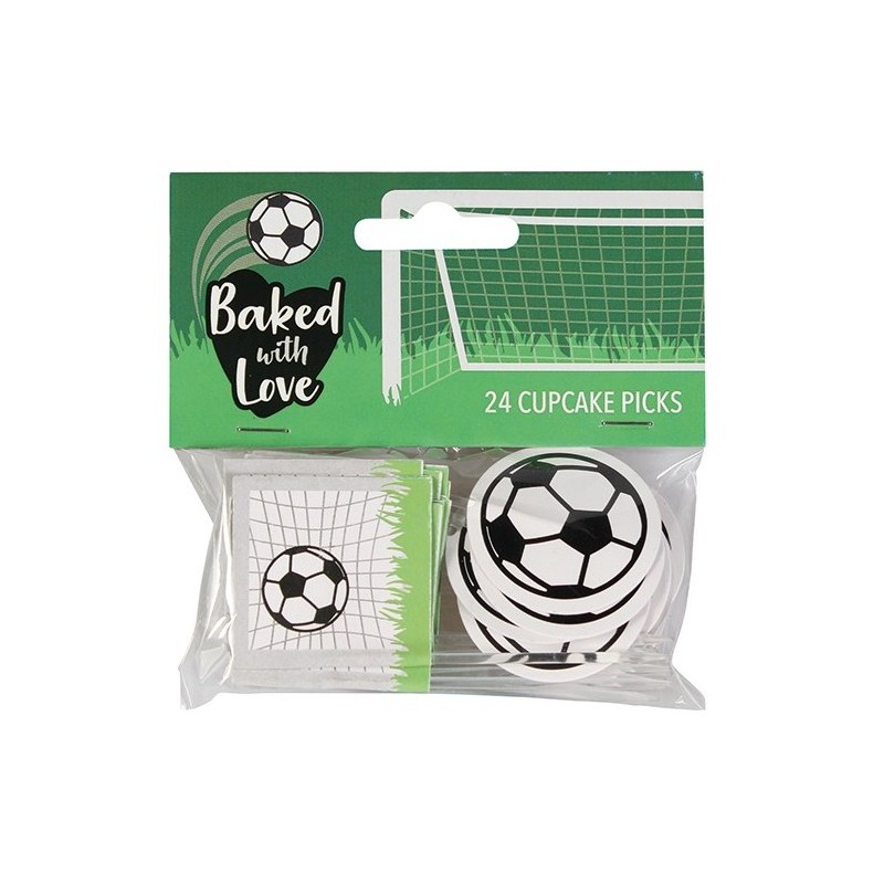 Calcio Palla in goal. Buon Compleanno. Happy Birthday. Cake Topper