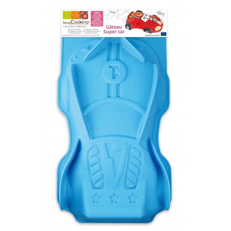 Silicone cake mold - super car - ScrapCooking