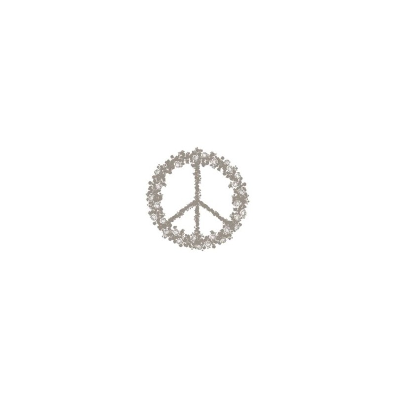 tampon bois - peace&love 58 x 60 mm - Artemio
