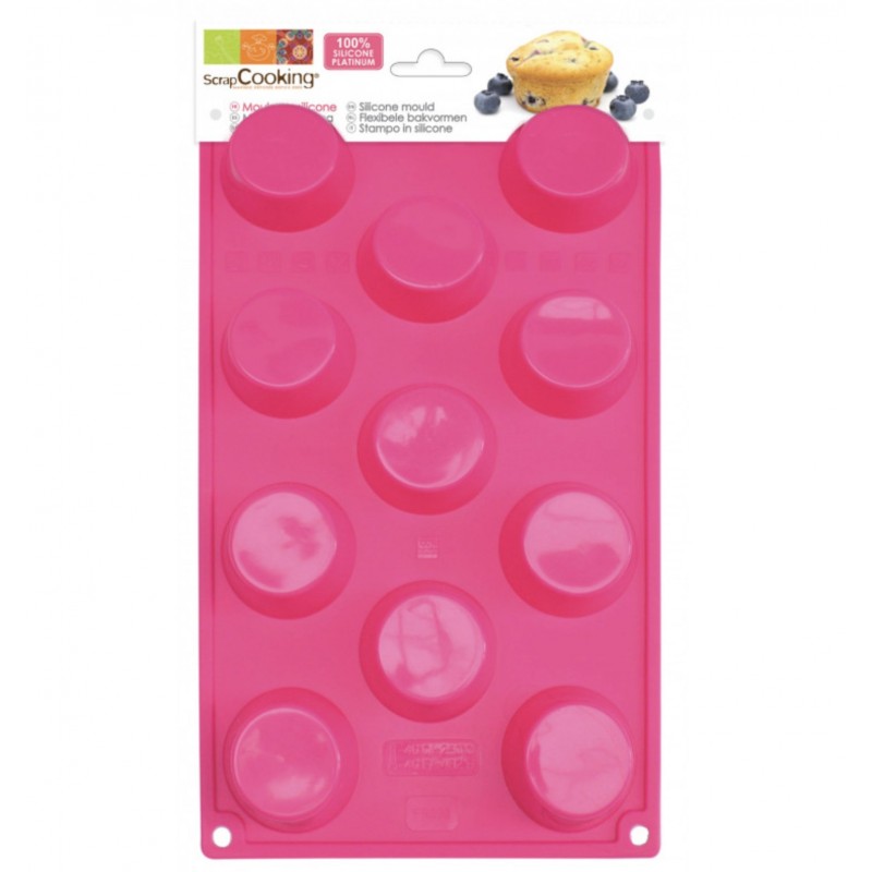 Silicone cake pan - 11 mini muffins - ScrapCooking