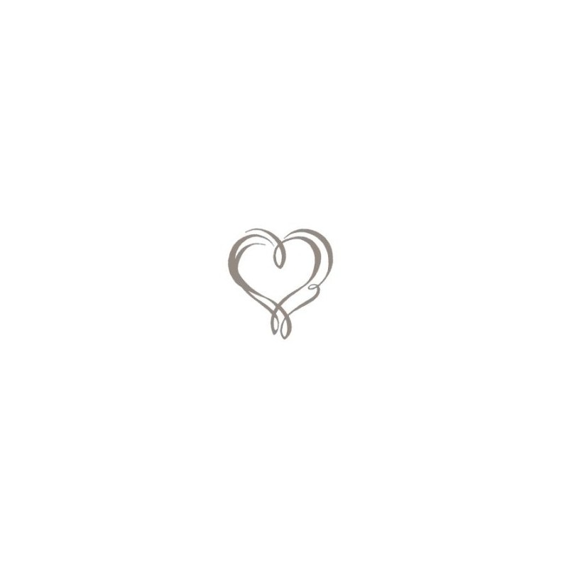 tampone legno - cuore stilizzato - Artemio