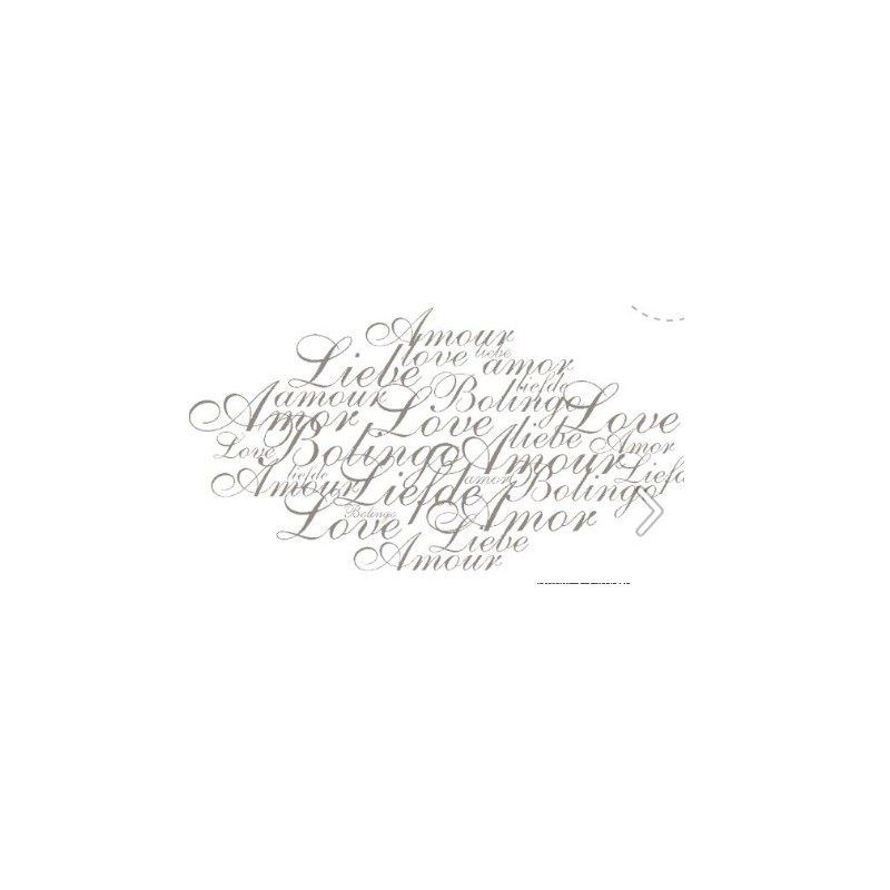 wooden stamp - love text - Artemio