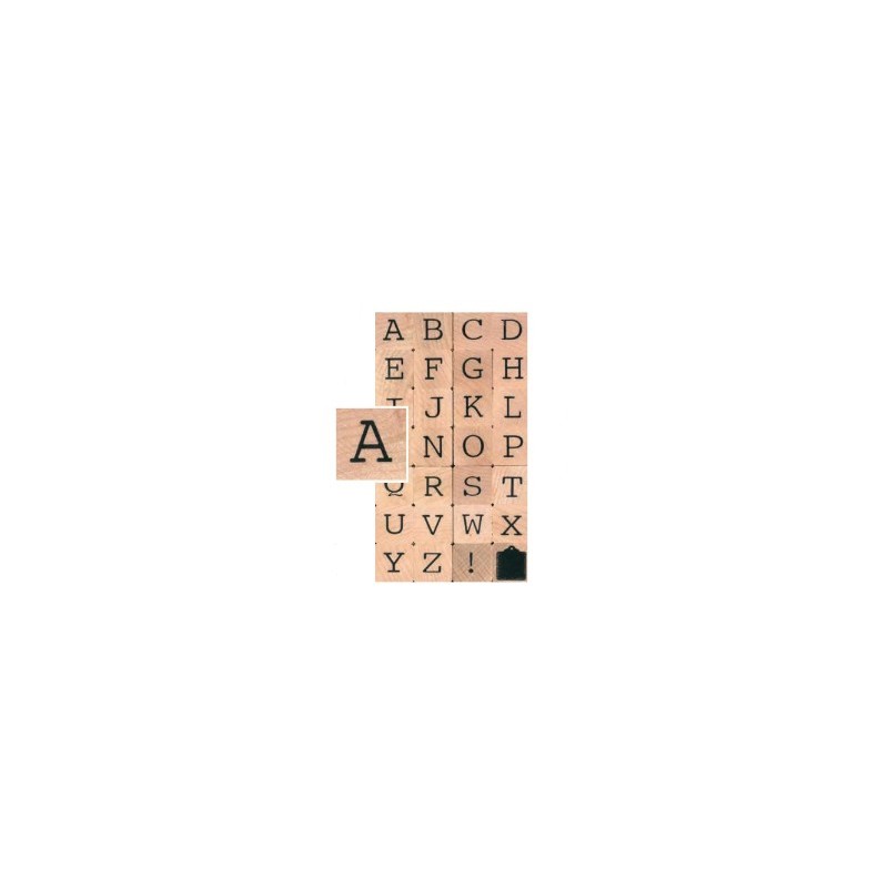 tampone legno - alfabeto - Artemio