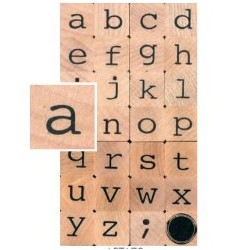 tampón de madera - alfabeto - Artemio