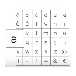 tampón de madera set - alfabeto min - Artemio