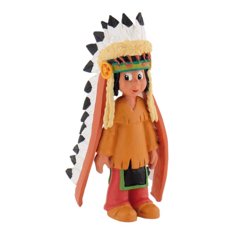 Figurine - Yakari avec coiffe plumes - Yakari