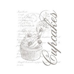 tampon bois - collage cupcake - Artemio