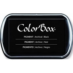 almohadilla de tinta colorbox -  negra - 7,5 x 4,5 cm