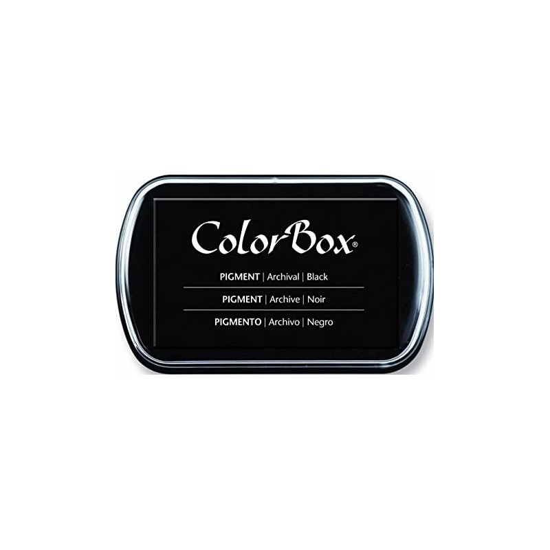 almohadilla de tinta colorbox -  negra - 7,5 x 4,5 cm