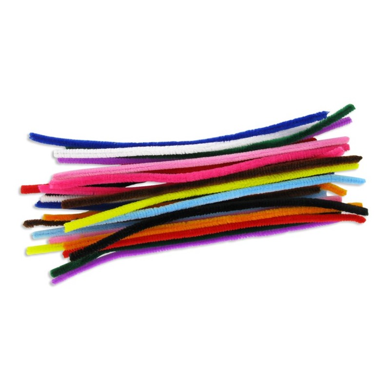 set of 50 tracks - Length 30 cm - Ø 9 mm - assorted colors
