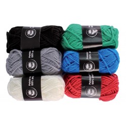 gomitoli di lana in poliestere - colori classici - 6 pezzi