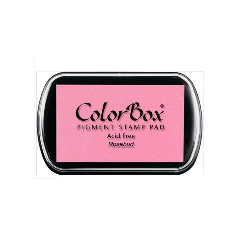 almohadilla de tinta colorbox -  plata - 10 x 6,3 cm